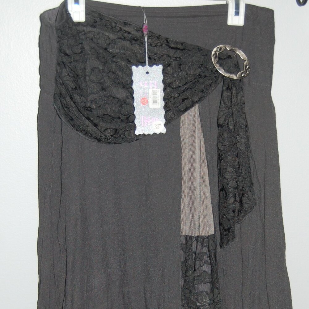 NEW WOMENS GRAY MULTI LAYER MAXI SHIRT SIZE EX-LARGE